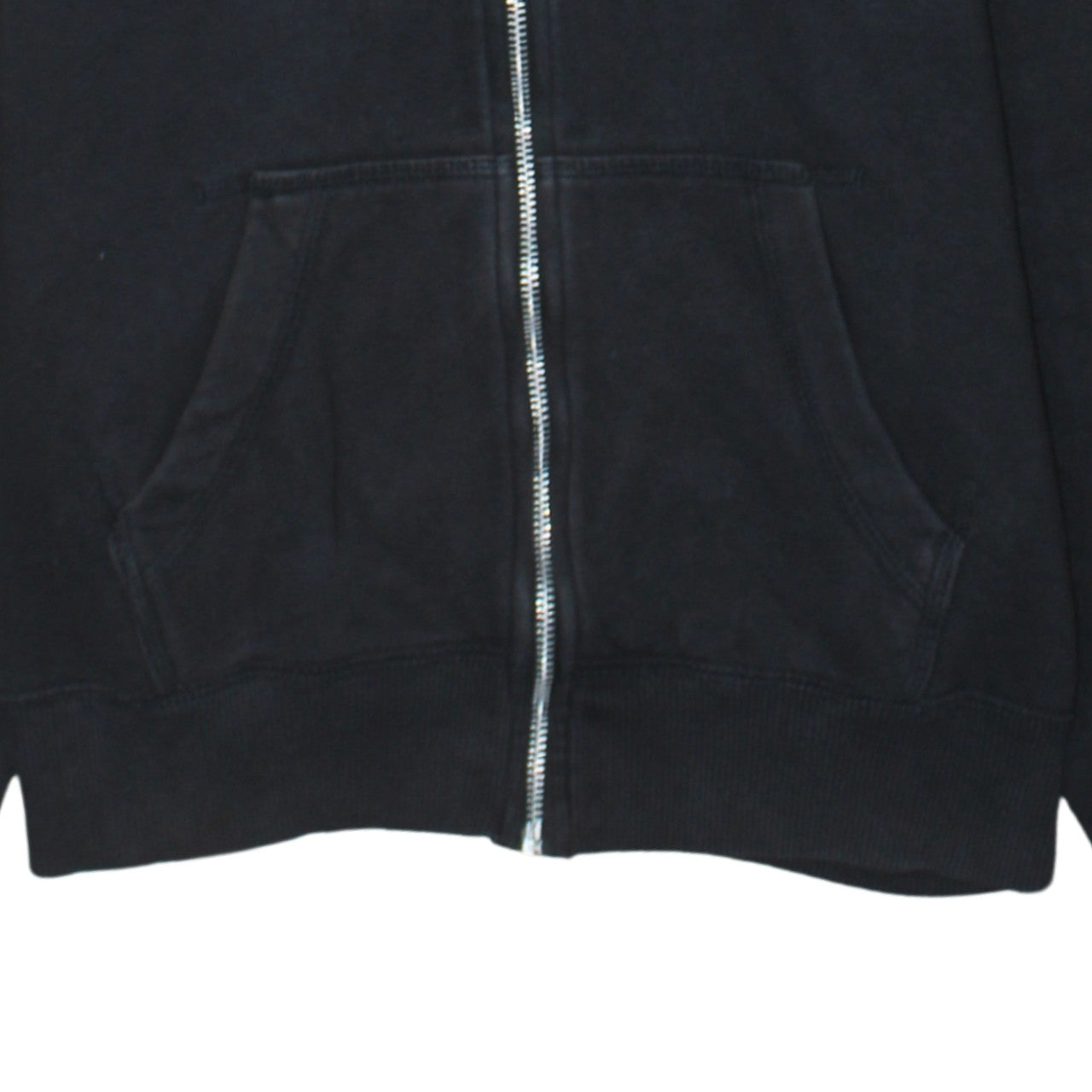 Nike Womens Black Full Zip Hoodie Small Cotton Blend Logo Sweatshirt