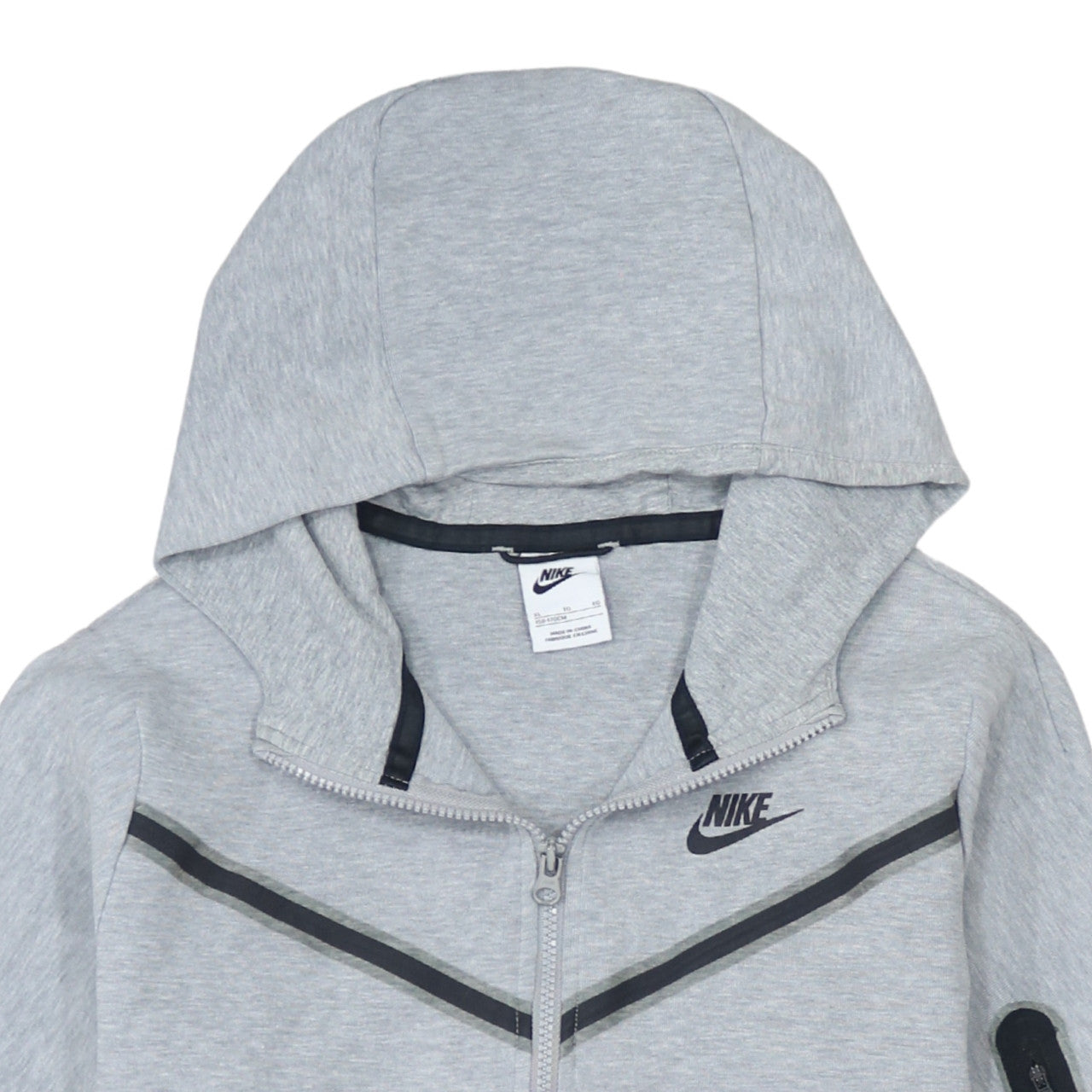 Nike Boys Grey Full Zip Hoodie XL 158-170cm Sportswear Sweatshirt