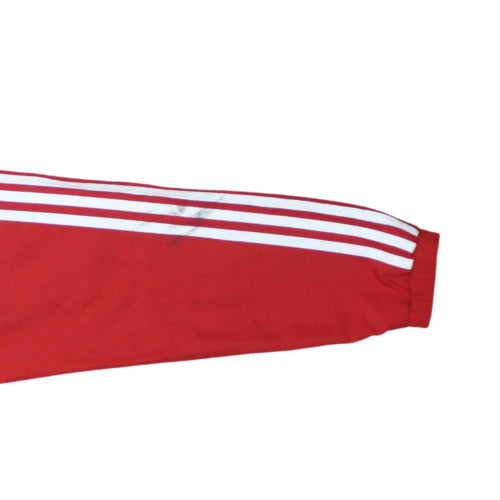 Adidas Men’s Red Track Jacket L Full Zip Lightweight Football Top