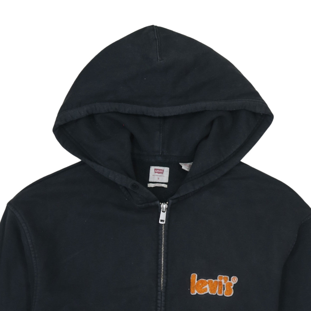 Levi's Men's Black Full Zip Hooded Sweatshirt Size S Relaxed Fit