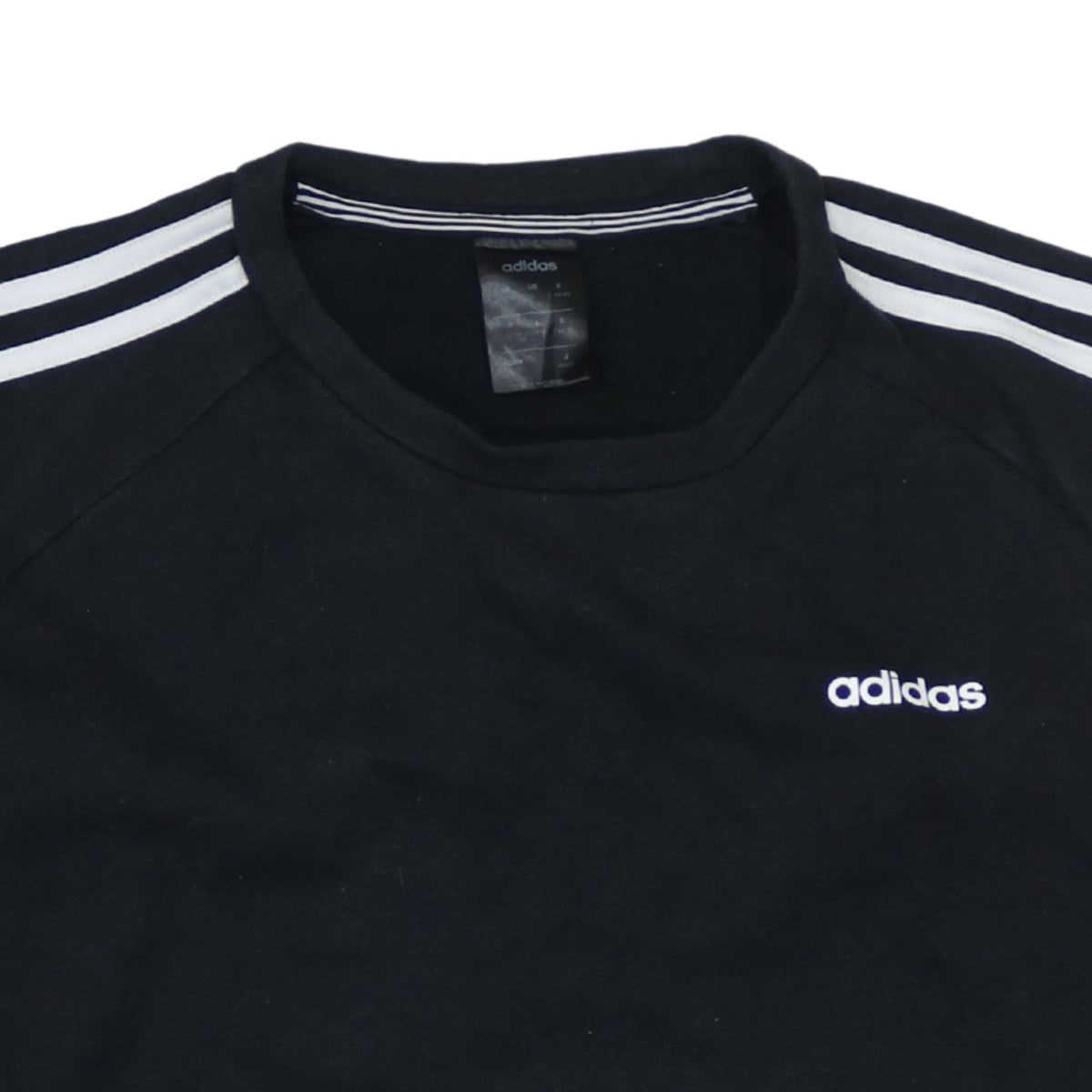 Adidas Womens Black Crew Neck Pullover Sweatshirt L 16-18