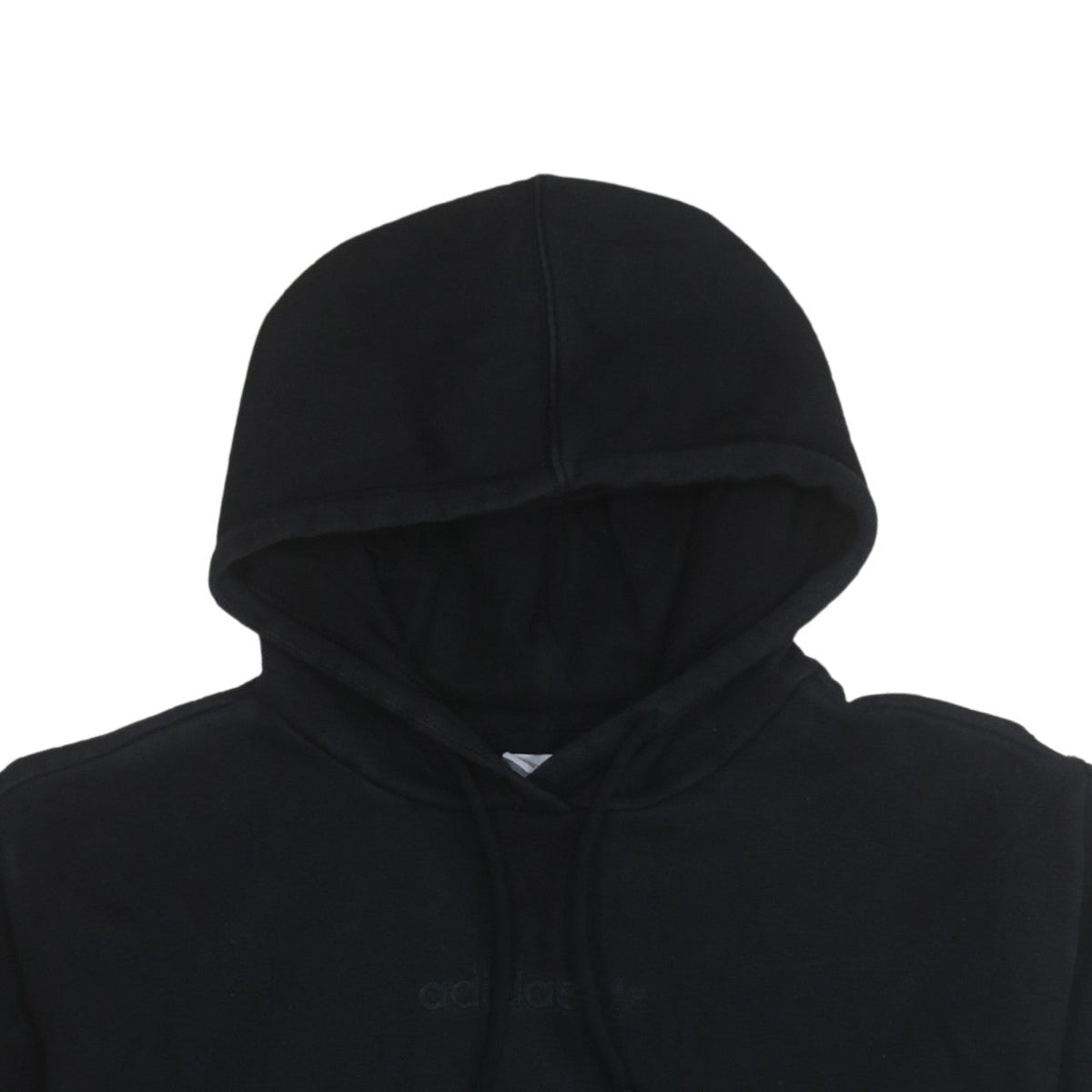 Adidas Women Black Pullover Hoodie Size 10 Relaxed Fit Cotton Sweatshirt
