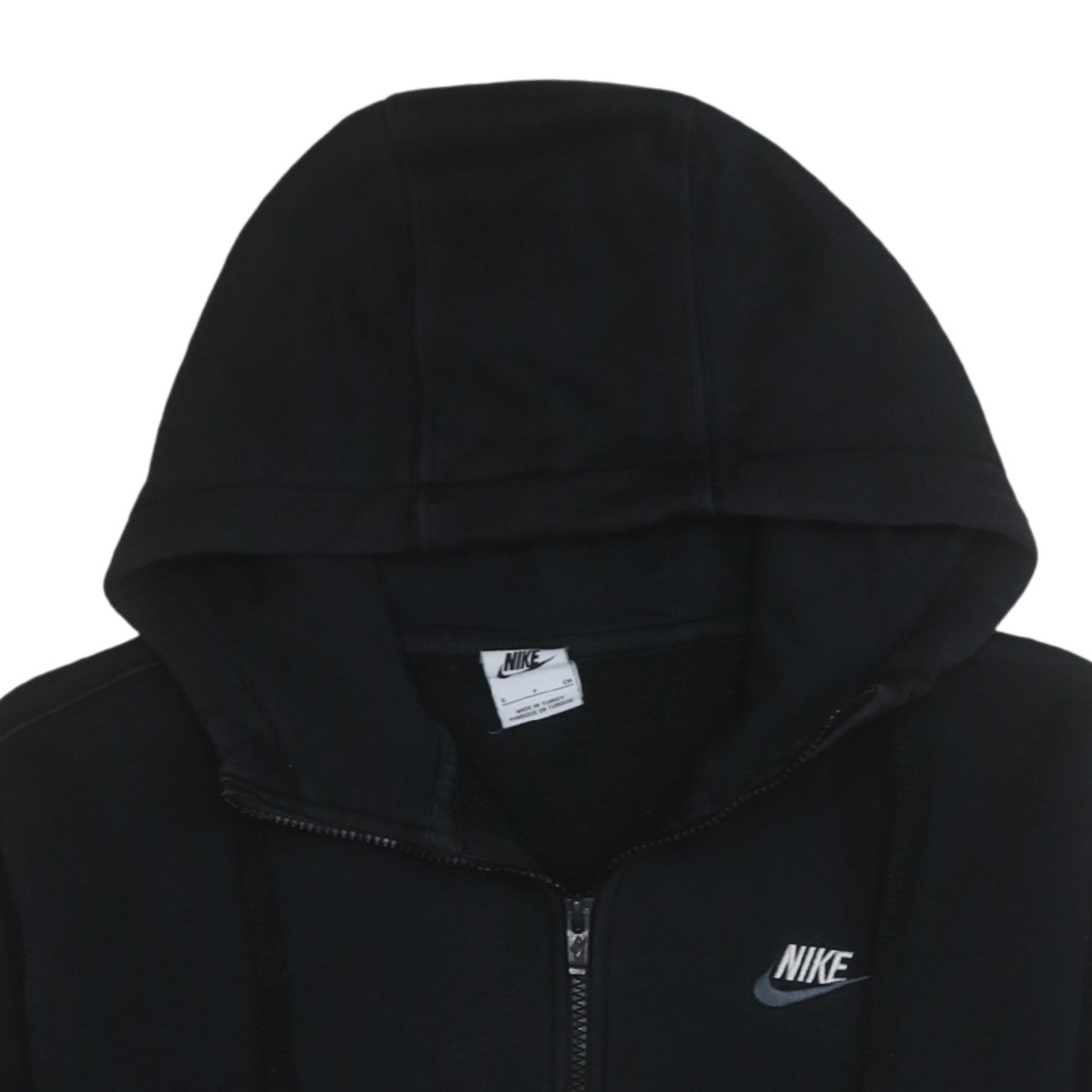 Nike Men's Black Full Zip Hoodie Small Fleece Sweatshirt