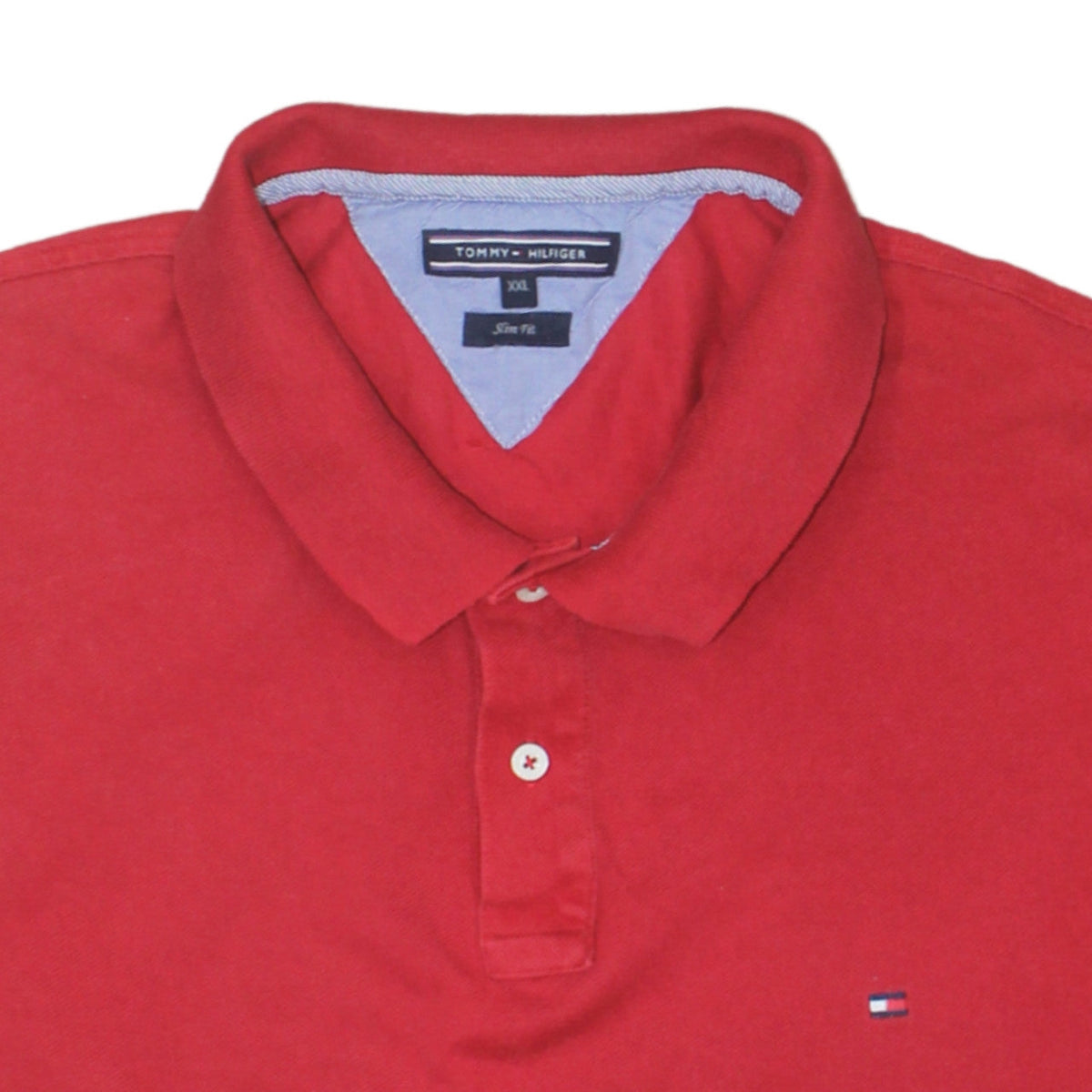 Tommy Hilfiger Men’s Red Slim Fit Polo Shirt Size 2XL Cotton
