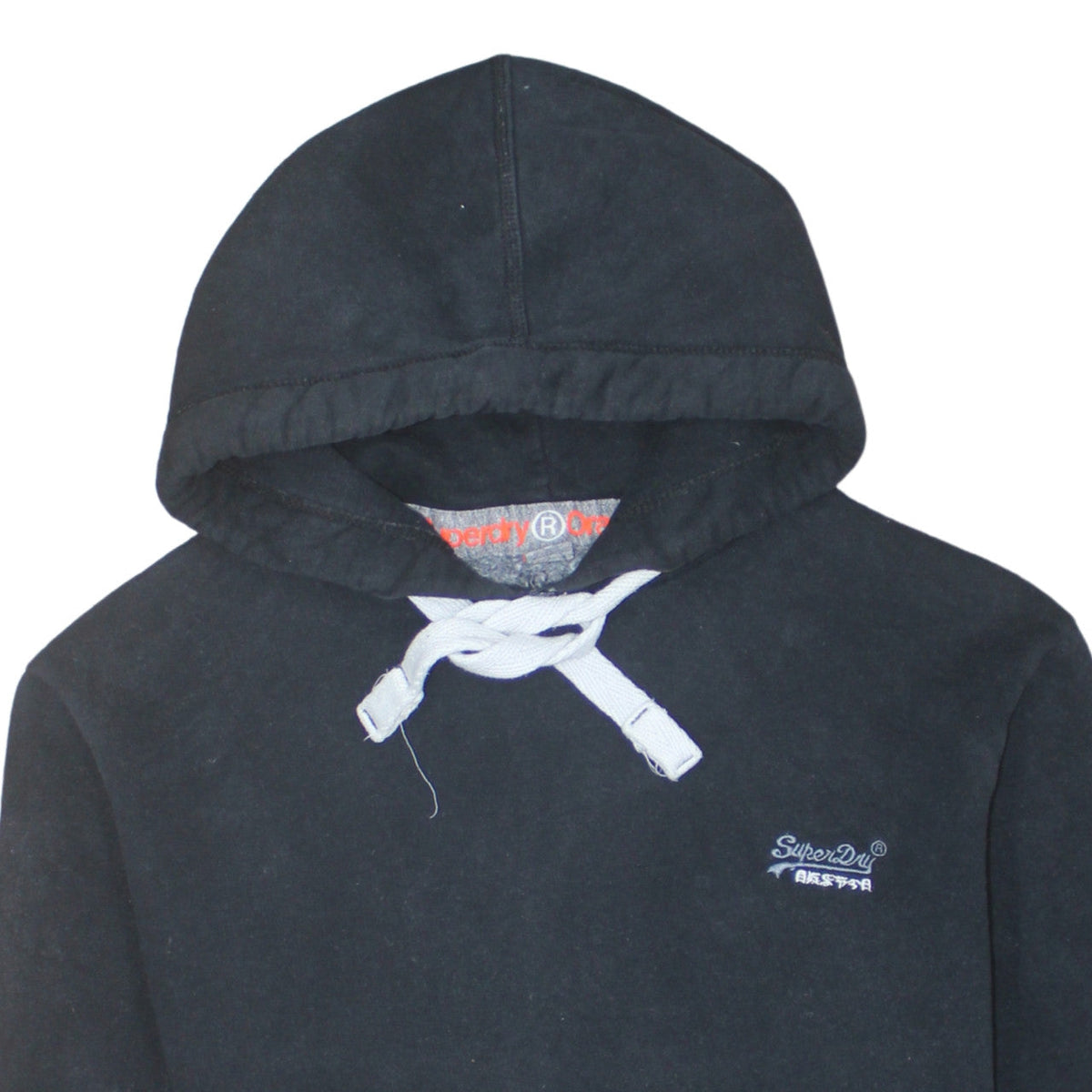 Superdry Men's Black Pullover Hoodie Size S Classic Fleece Hooded Sweatshirt