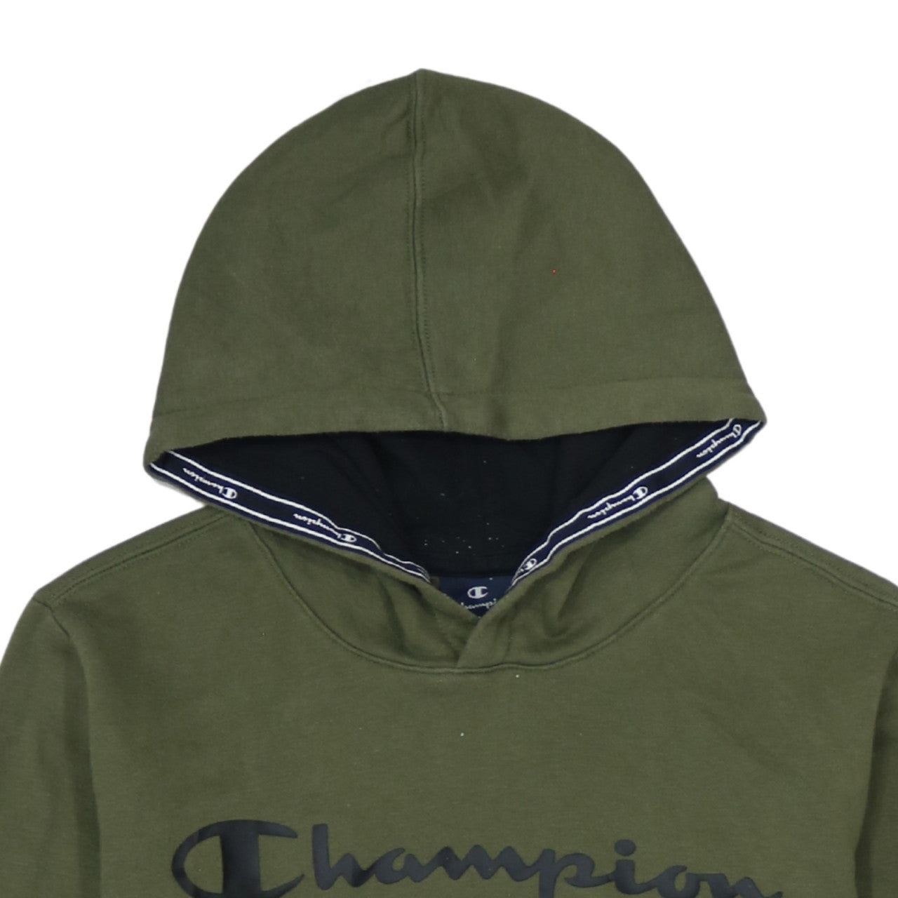 Champion Boys Olive Green Pullover Hoodie XL 13-14 Years Cotton Blend