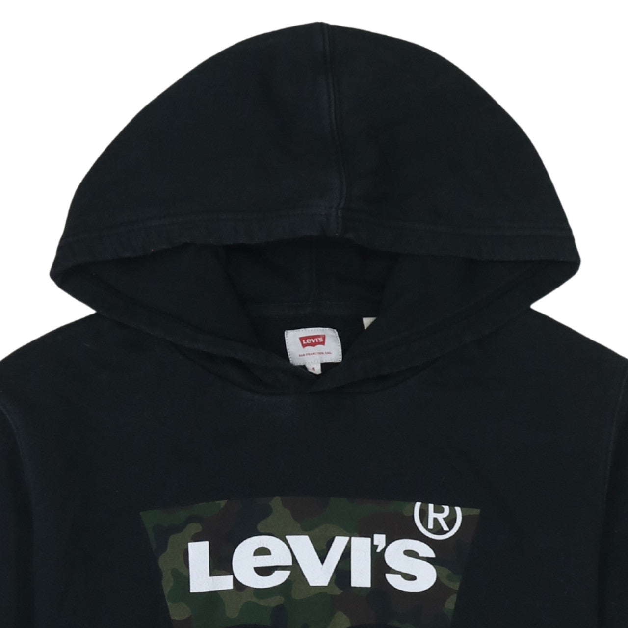 Levi's Men's Black Camouflage Logo Pullover Hoodie Size S
