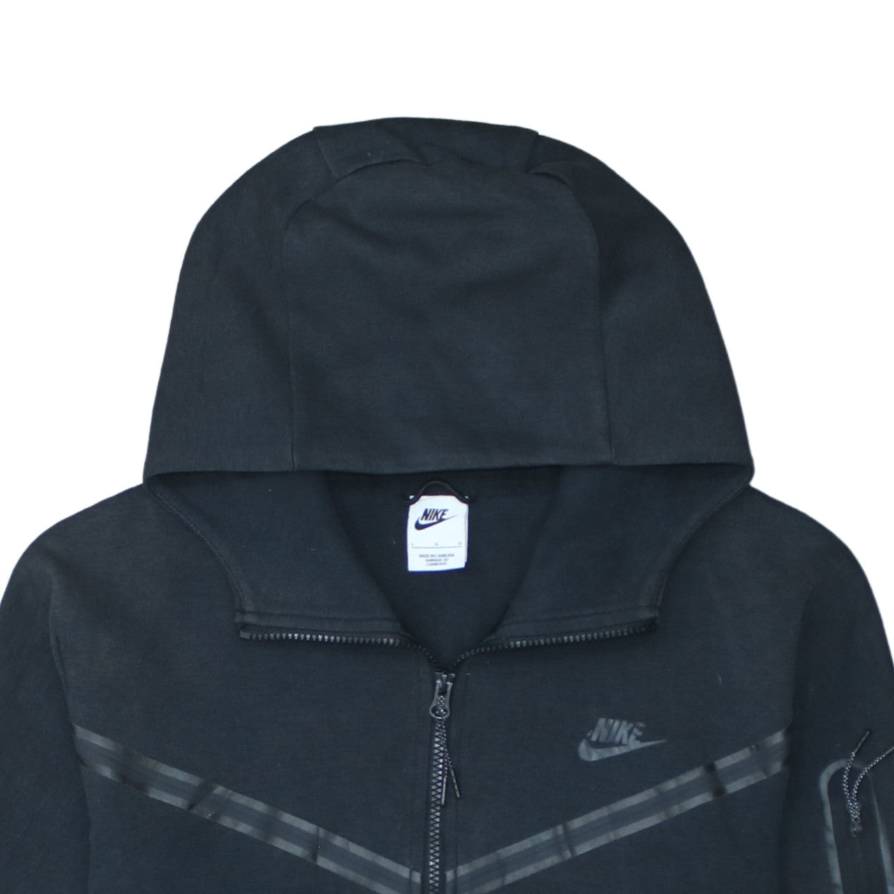Nike Men's Black Full Zip Hoodie Size L Sportswear Fleece Jacket