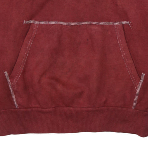 Ellesse Womens Burgundy Pullover Hoodie UK 10 Logo Sweatshirt