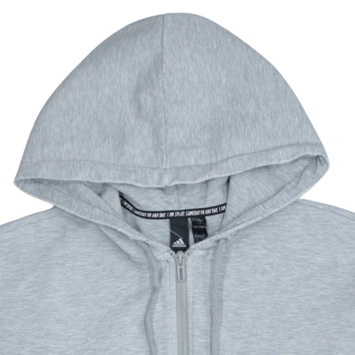 Adidas Womens Grey Full Zip Hoodie Size S Classic Hooded Sweatshirt