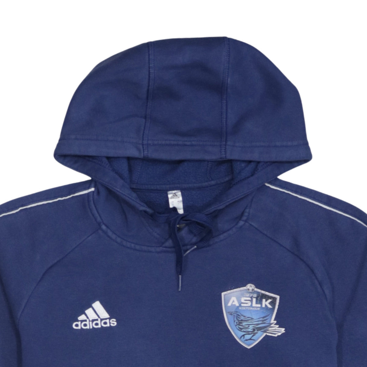 Adidas Men's Blue Pullover Hoodie Small Embroidered Sports Design