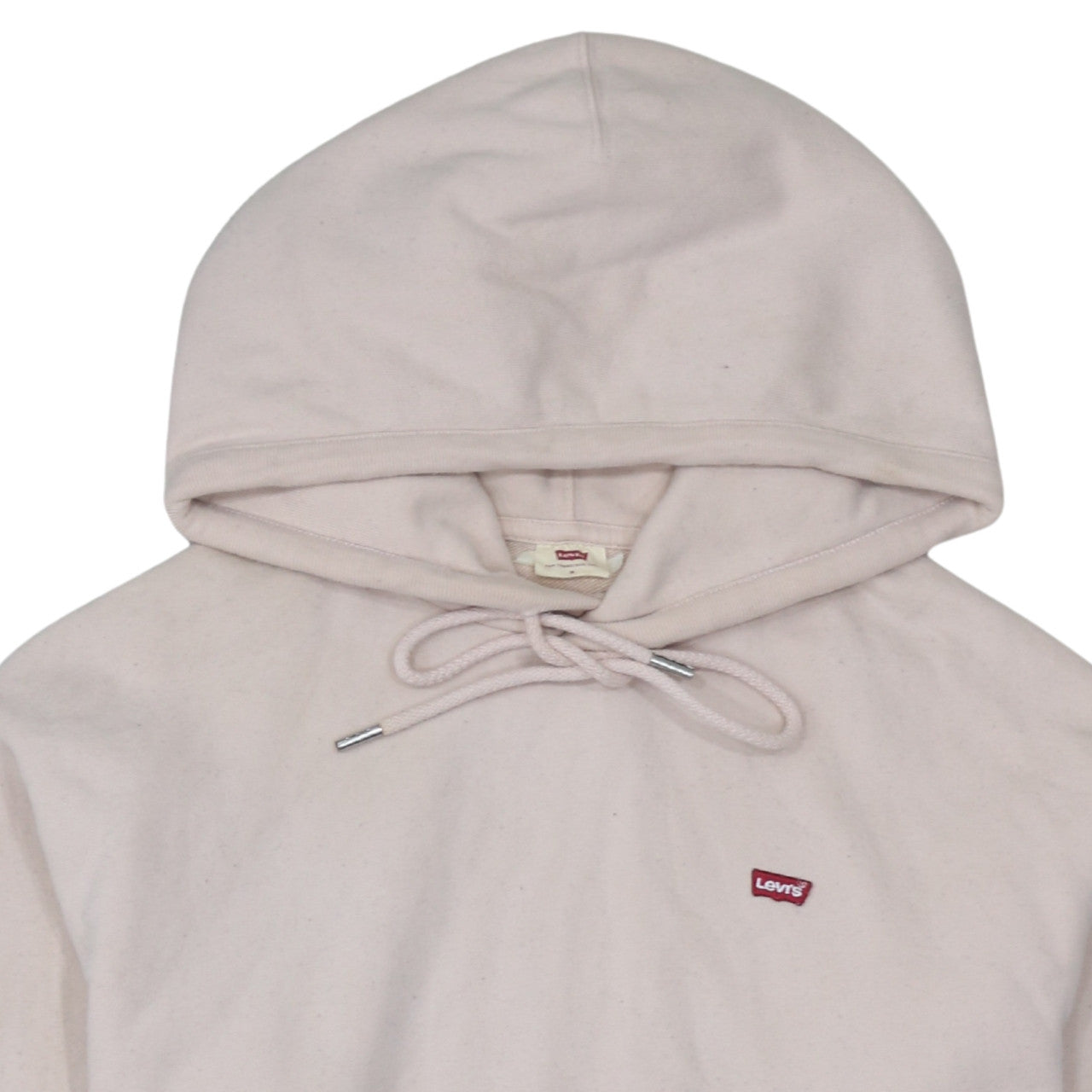 Levi's Men's Beige Pullover Hoodie Size M Logo Fleece Sweatshirt