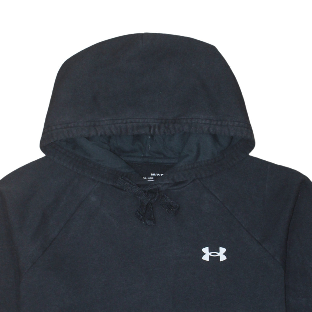 Under Armour Boys Black Small Pullover Hoodie Fleece Cotton Blend