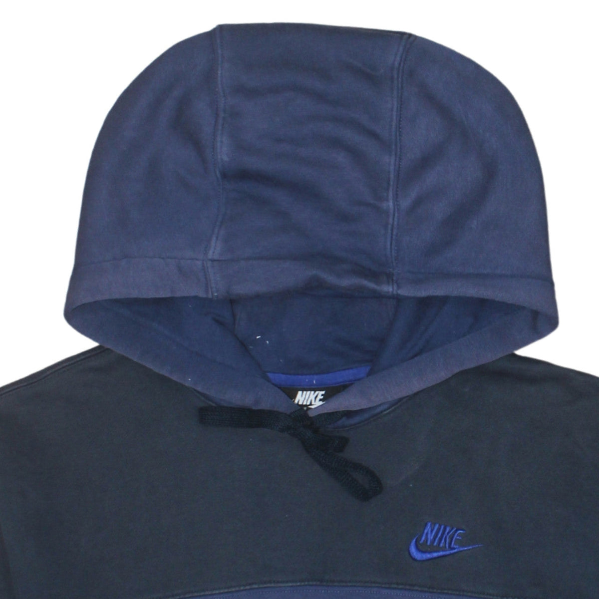 Nike Men's Blue Colour Block Pullover Hoodie XS