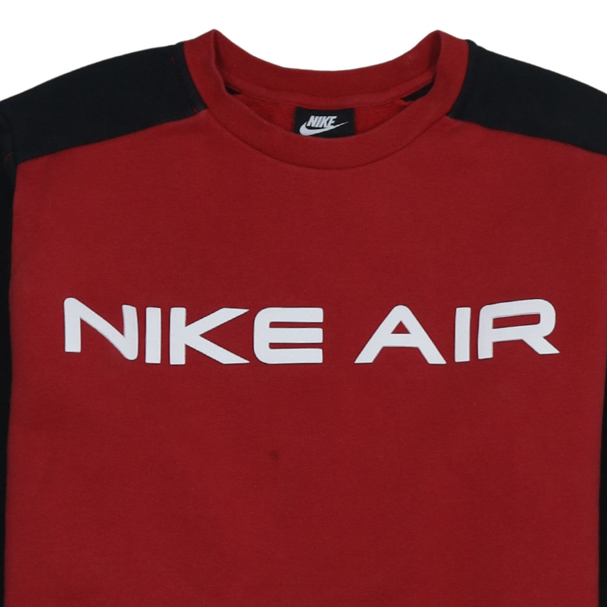 Nike Men’s Red Black Air Logo Crew Neck Sweatshirt Size M