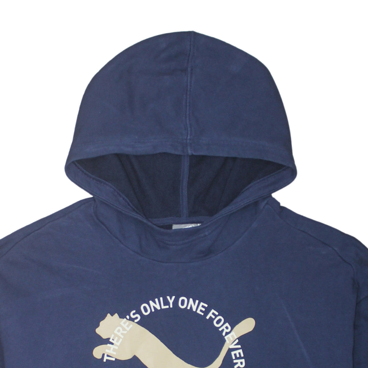 Puma Women's Navy Blue Pullover Hoodie XXL Relaxed Fit Cotton