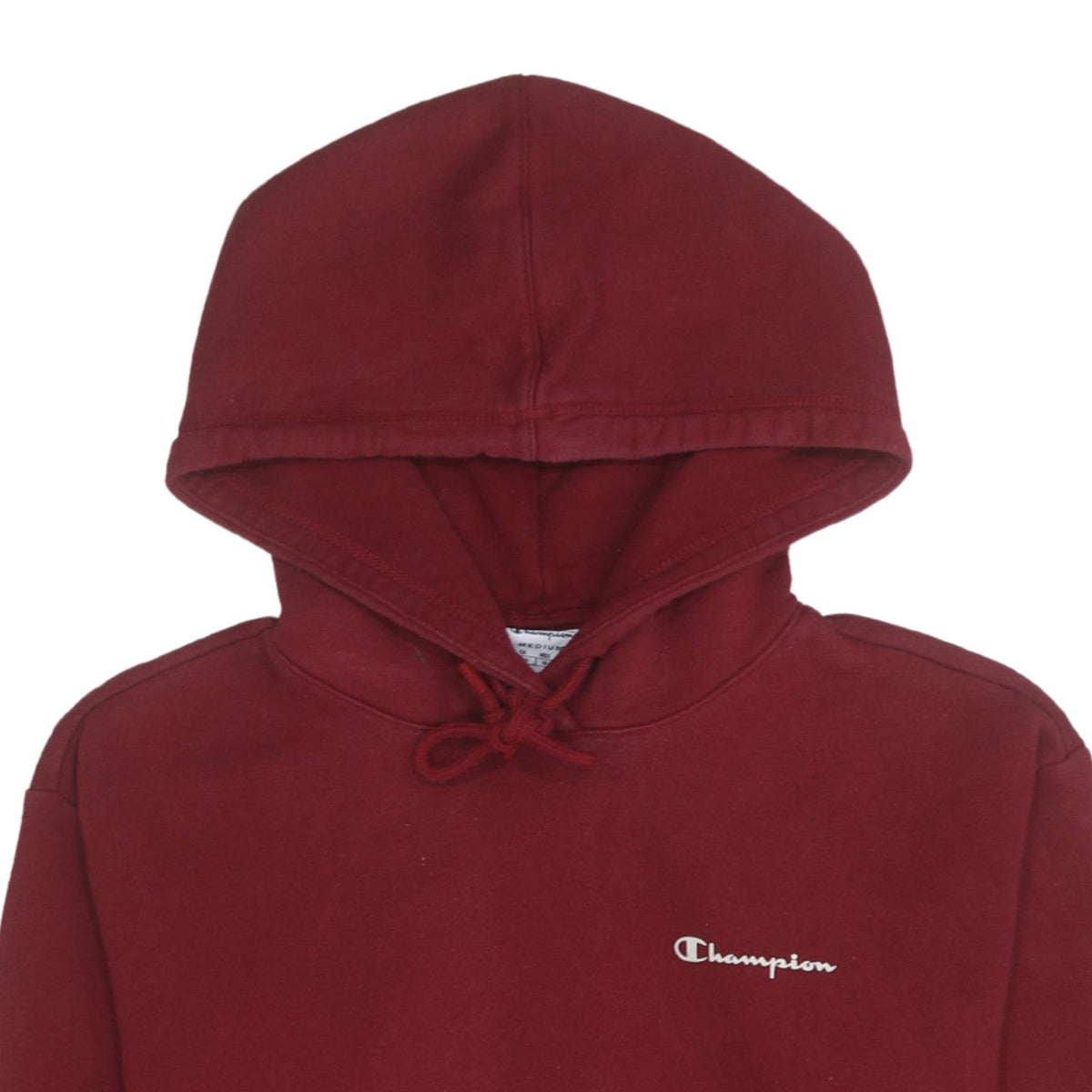 Champion Men's Red Pullover Hoodie Medium Regular Fit Logo