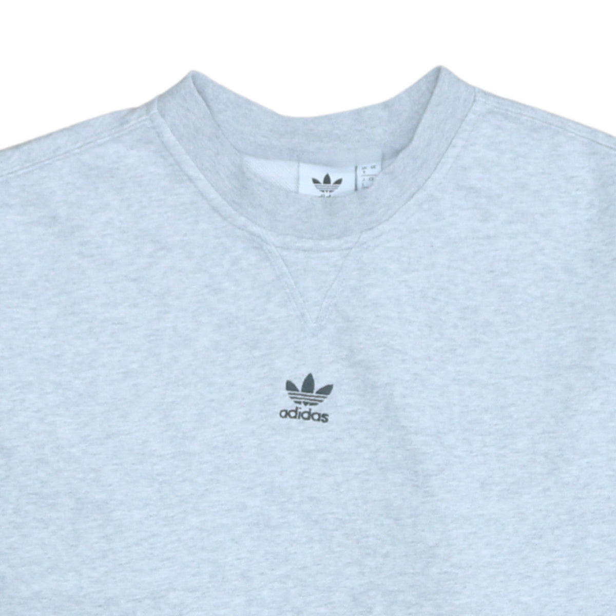 Adidas Women Grey Crew Neck Pullover Sweatshirt Size 10