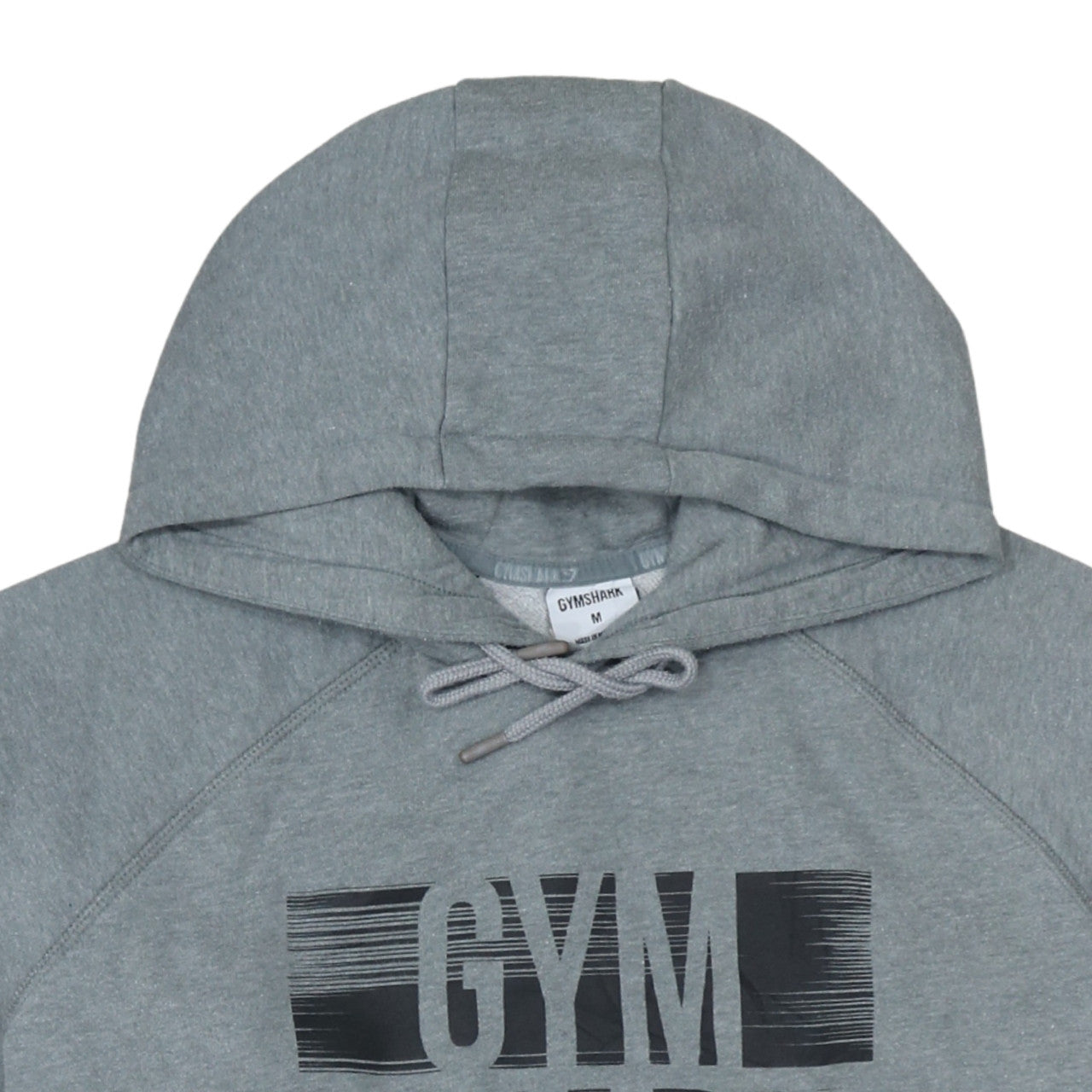 Gymshark Men's Grey Pullover Hoodie M Logo Fleece Sportswear