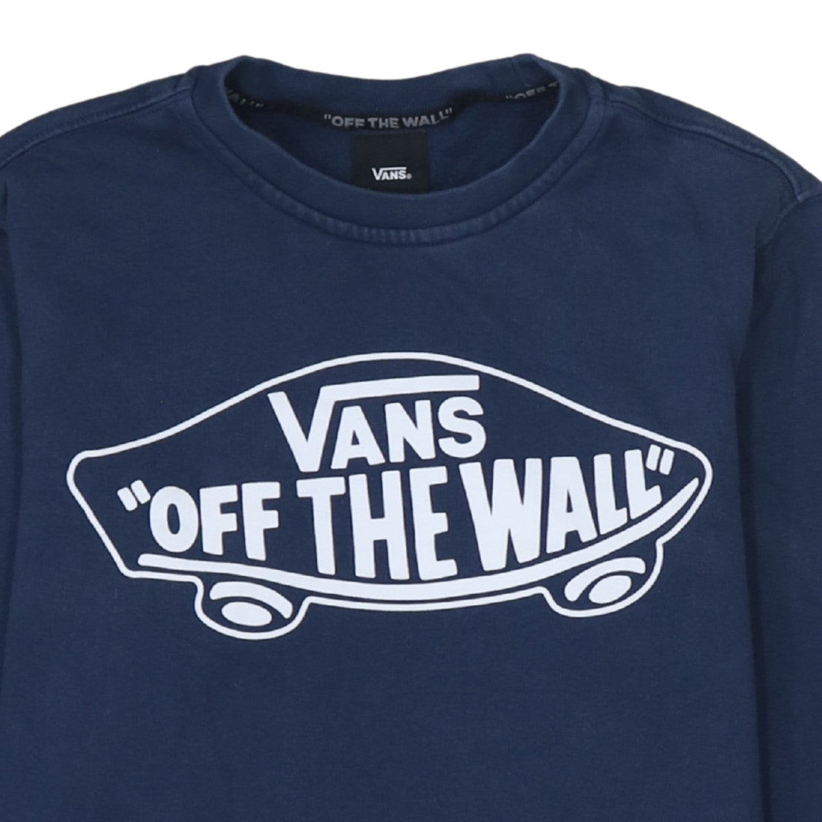 Vans Men Blue XS Crew Neck Graphic Sweatshirt Pullover