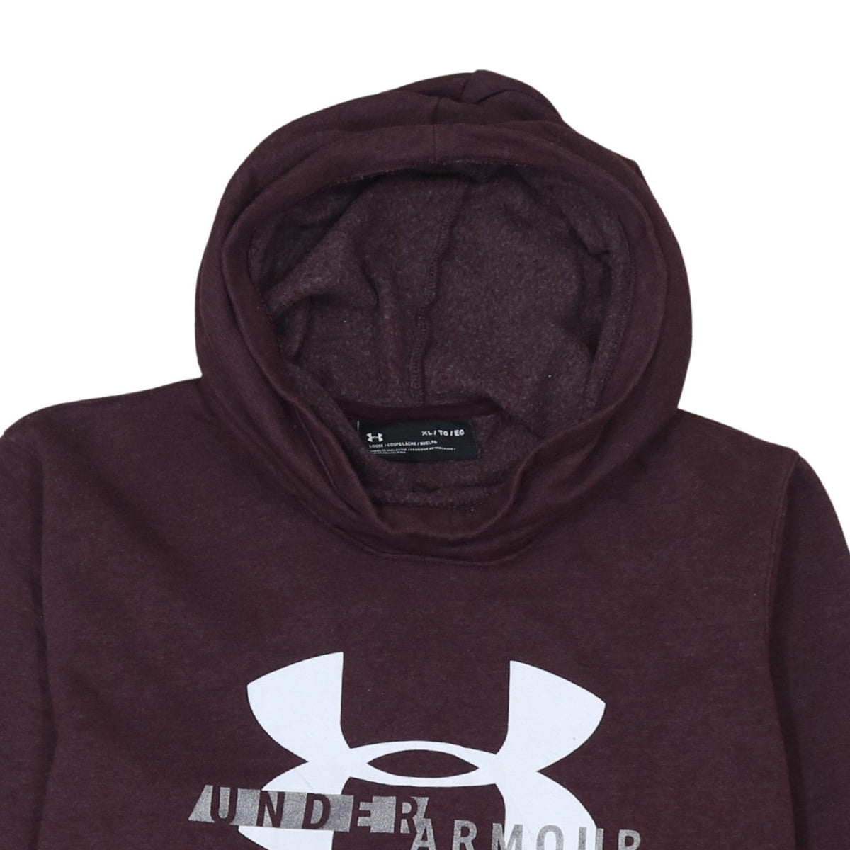 Under Armour Men's Brown XL Pullover Hoodie with Logo Print