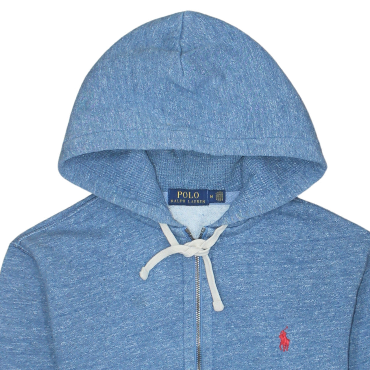 Ralph Lauren Men's Blue Full Zip Hoodie Size M Classic Cotton Blend