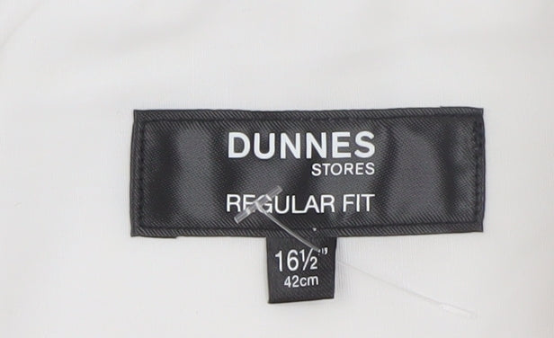 Dunnes Stores Men’s White Short Sleeve Regular Fit Dress Shirt 16.5in