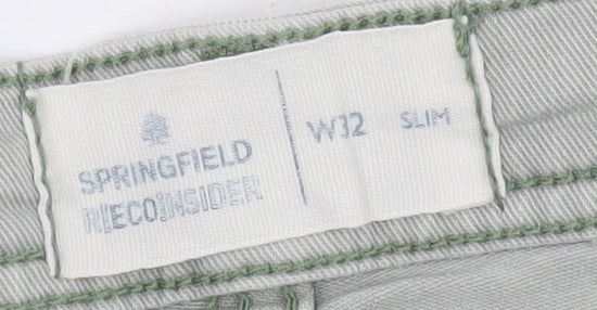 Springfield Mens Grey Slim Straight Jeans W32 M