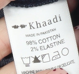 Khaadi Women Blue Skinny Jeans Size 8 Mid Rise Denim Stretch