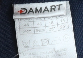 Damart Women's Blue Regular Fit Straight Leg Trousers Size 18