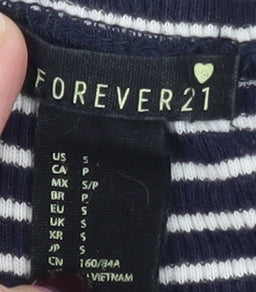 Forever 21 Women's Blue Striped T-Shirt Dress Size S Casual Jersey