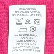 Savida Women Pink Crew Neck Button Detail Pullover Jumper Size 10