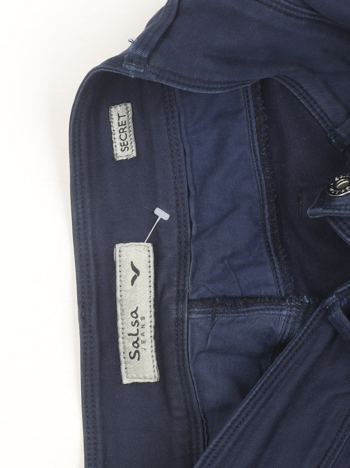 Salsa Jeans Women’s Navy Blue Slim Trousers Size 30 Straight Leg
