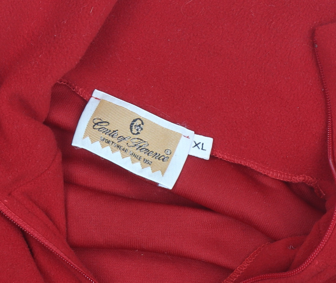 Corte of Florence Women's Red XL Fleece 1/4 Zip Activewear Jacket