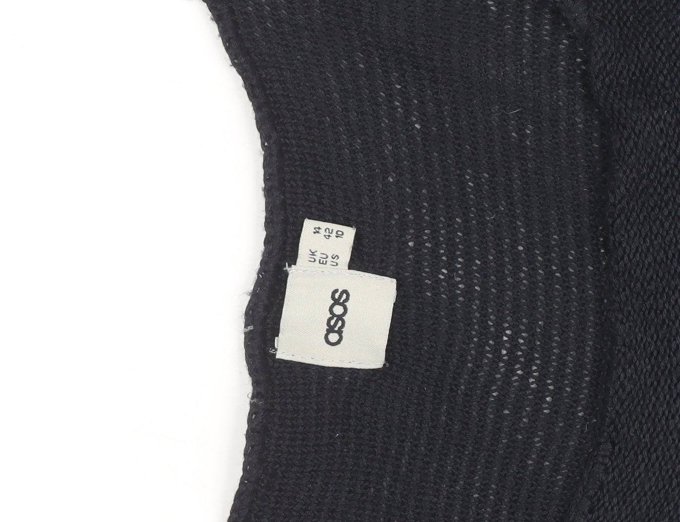 ASOS Women’s Black Knit Crochet Bodycon Dress Size 12