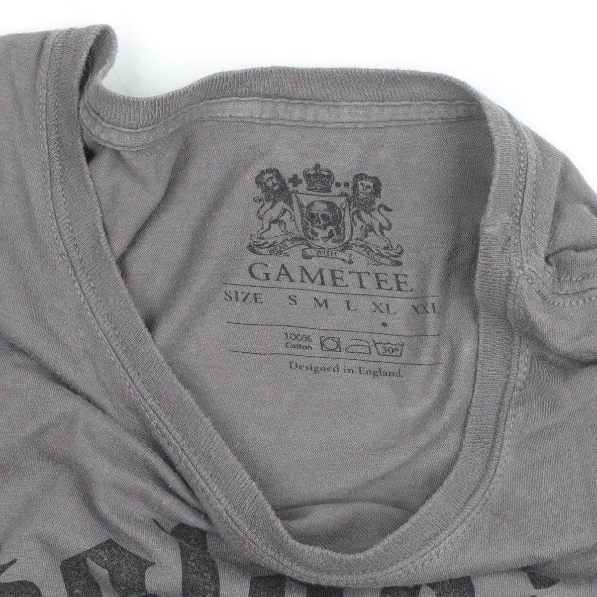 Gametee Men's Grey Paladin Graphic Cotton T-Shirt Size XL
