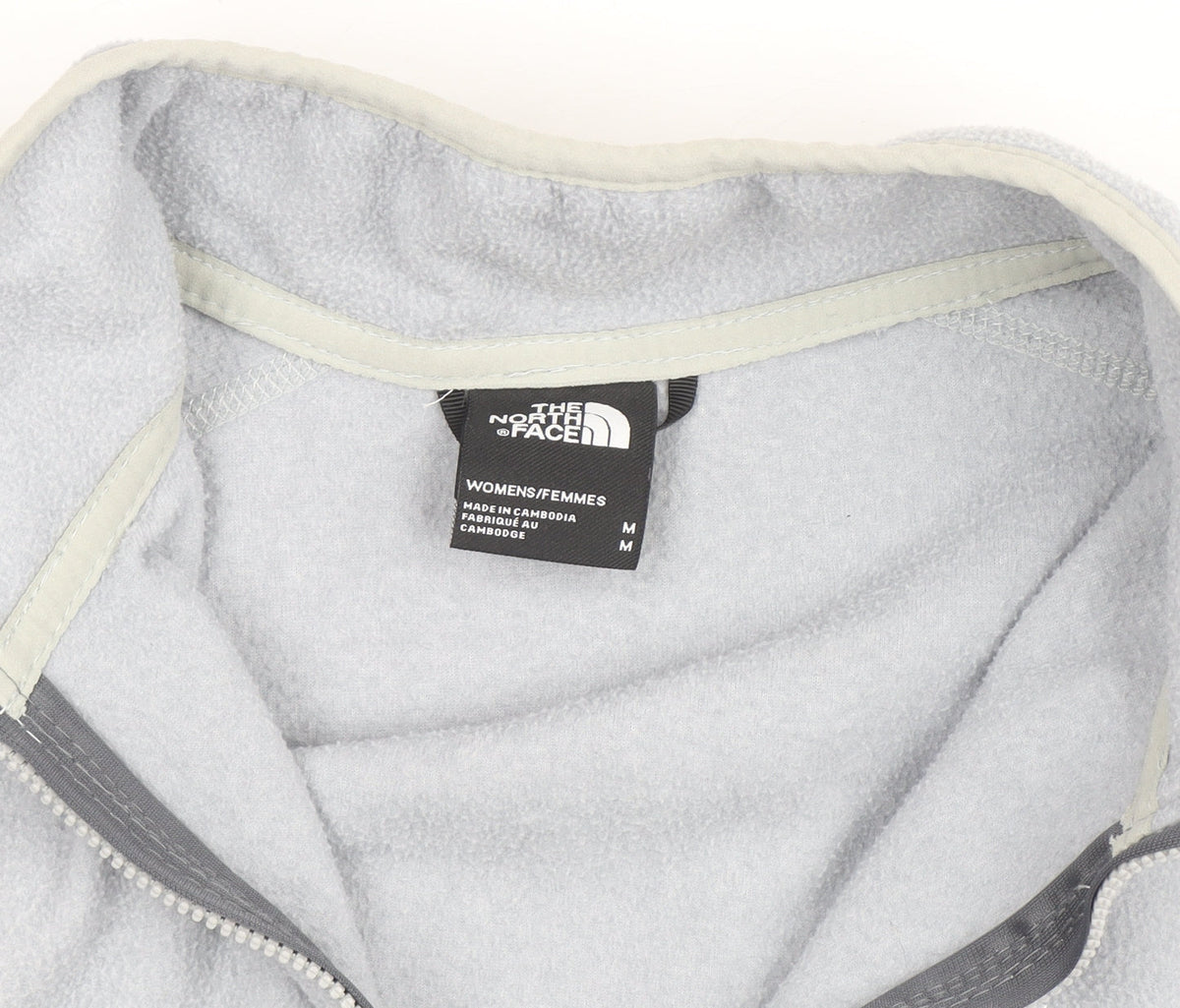 The North Face Women Grey Fleece 1/4 Zip Activewear Jacket M