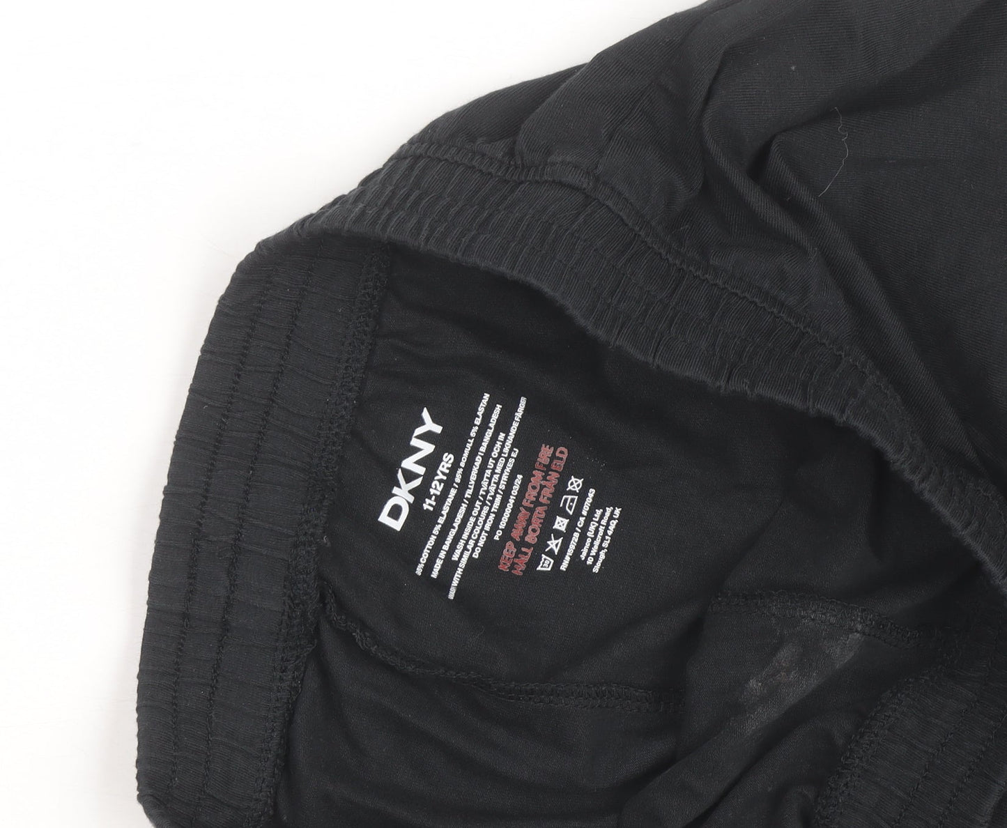DKNY Teens Black Jogger Sweatpants Size 12 Cotton Blend
