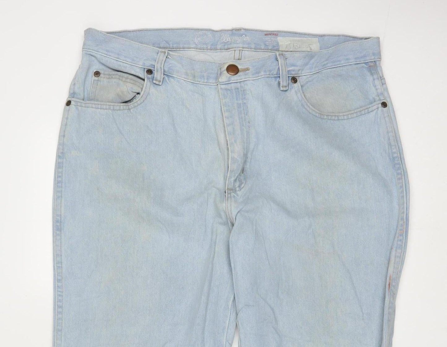 Wrangler Mens Blue 36 Straight Leg Denim Jeans Vintage Style