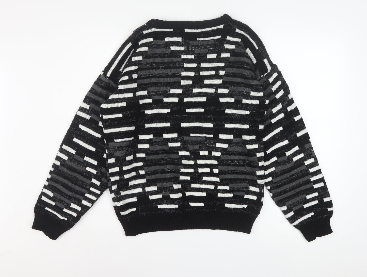 AREA by TAG Women's Black Geometric Knit Pullover Jumper Size S