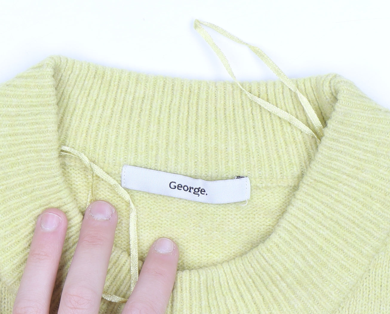 George Women Green XL Relaxed Crew Neck Pullover Jumper