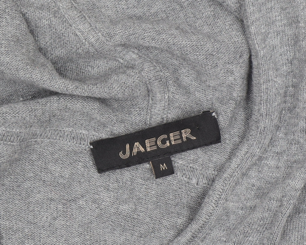 Jaeger Men's Grey Full Zip Cotton Hoodie M Regular Fit