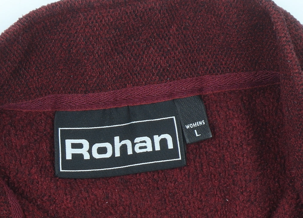 Rohan Women's Burgundy 1/2 Zip Pullover Fleece Sweatshirt L