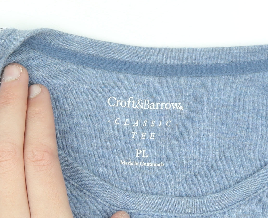 Croft & Barrow Women Blue Petite L Long Sleeve Christmas Pyjama Top