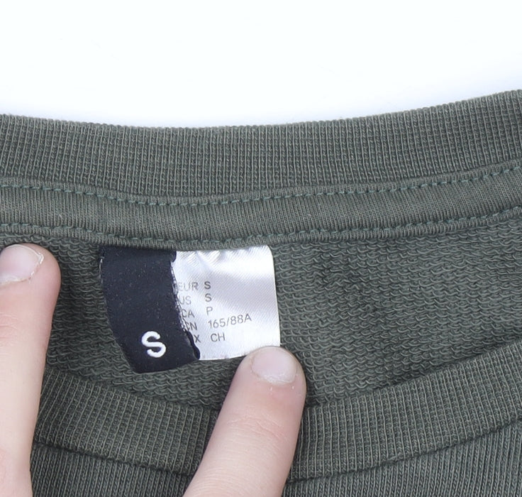 Divided Women Khaki Green Pullover Sweatshirt Small Forever Graphic