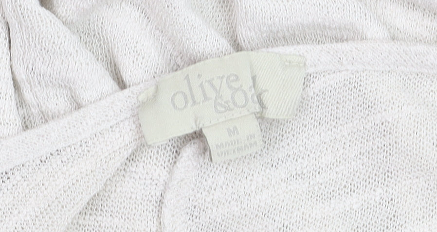 Olive & Oak Women’s Ivory Knit Relaxed Fit 3/4 Sleeve Pullover Jumper M