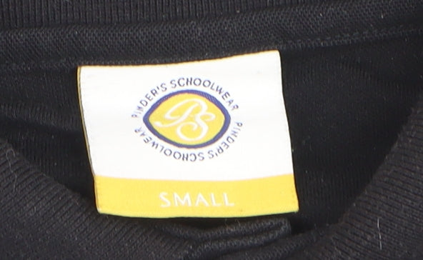 Pinders Schoolwear Boys Black Short Sleeve Polo Shirt Size Small