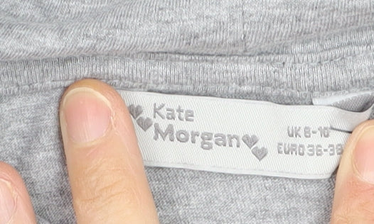Kate Morgan Womens Grey Pullover Hoodie UK 8-10 Cotton Blend