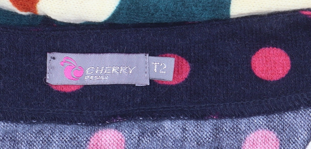 Cherry Design Women’s Multicoloured Knit Shift Dress M