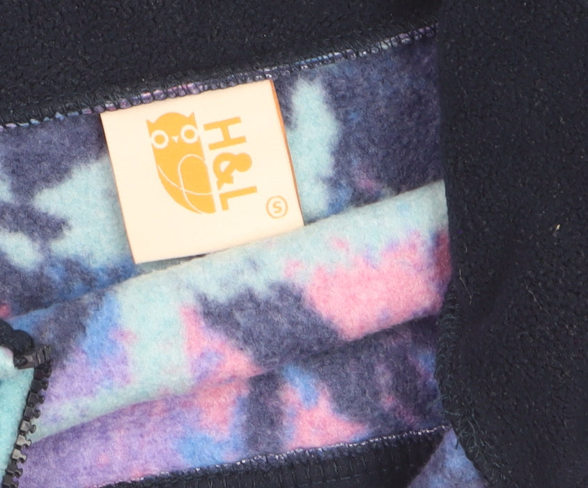 H&L Women’s Multicoloured Fleece Waistcoat Bodywarmer Size S Retro Style